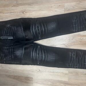 Men's Black Straight Jeans
